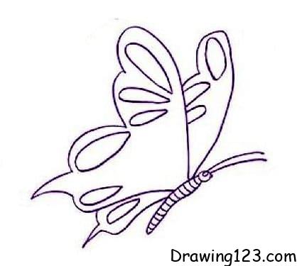 Jak Nakreslit Butterfly Drawing Idea 10
