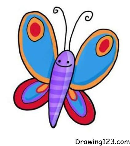 Jak Nakreslit Butterfly Drawing Idea 12