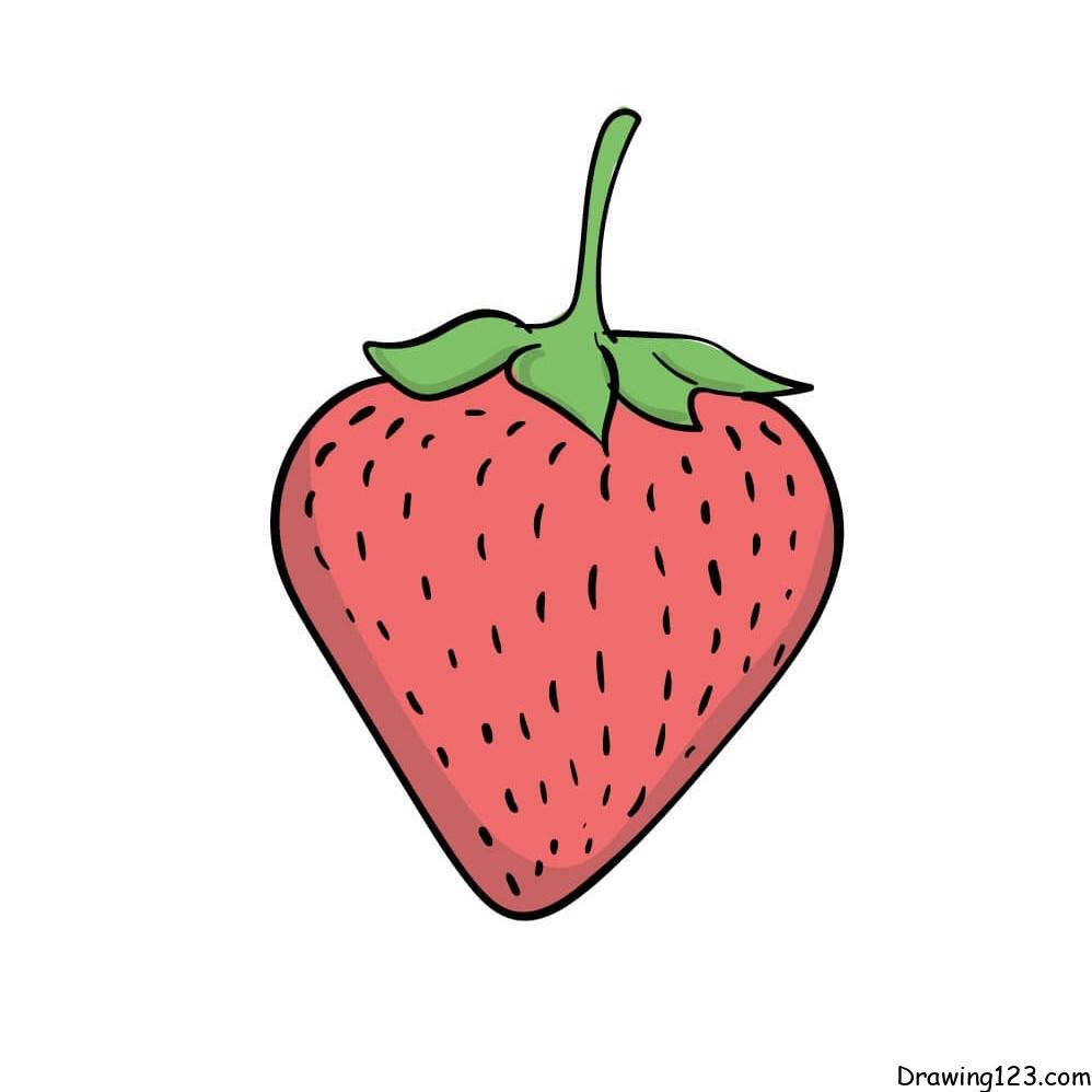 Jak Nakreslit Strawberry-drawing-step-7