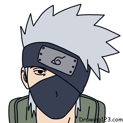 Jak Nakreslit hatake-kakashi-drawing-step-9