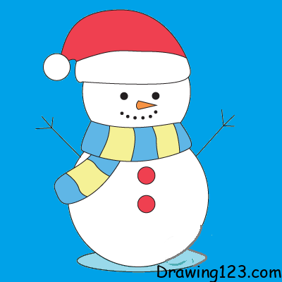 Jak Nakreslit snowman-drawing-step-9
