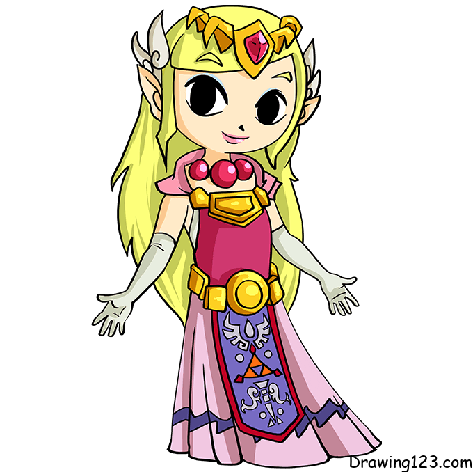 Jak Nakreslit Princess-Zelda-drawing-step-8