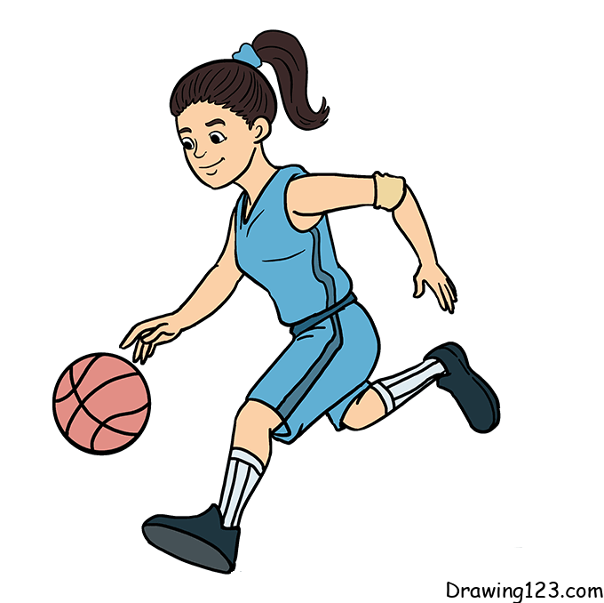 Jak Nakreslit basketball-player-drawing-step-10