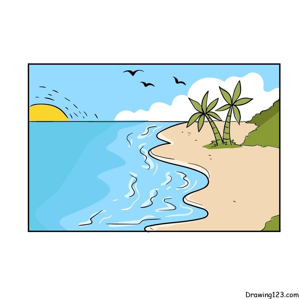 Jak Nakreslit Pláž
