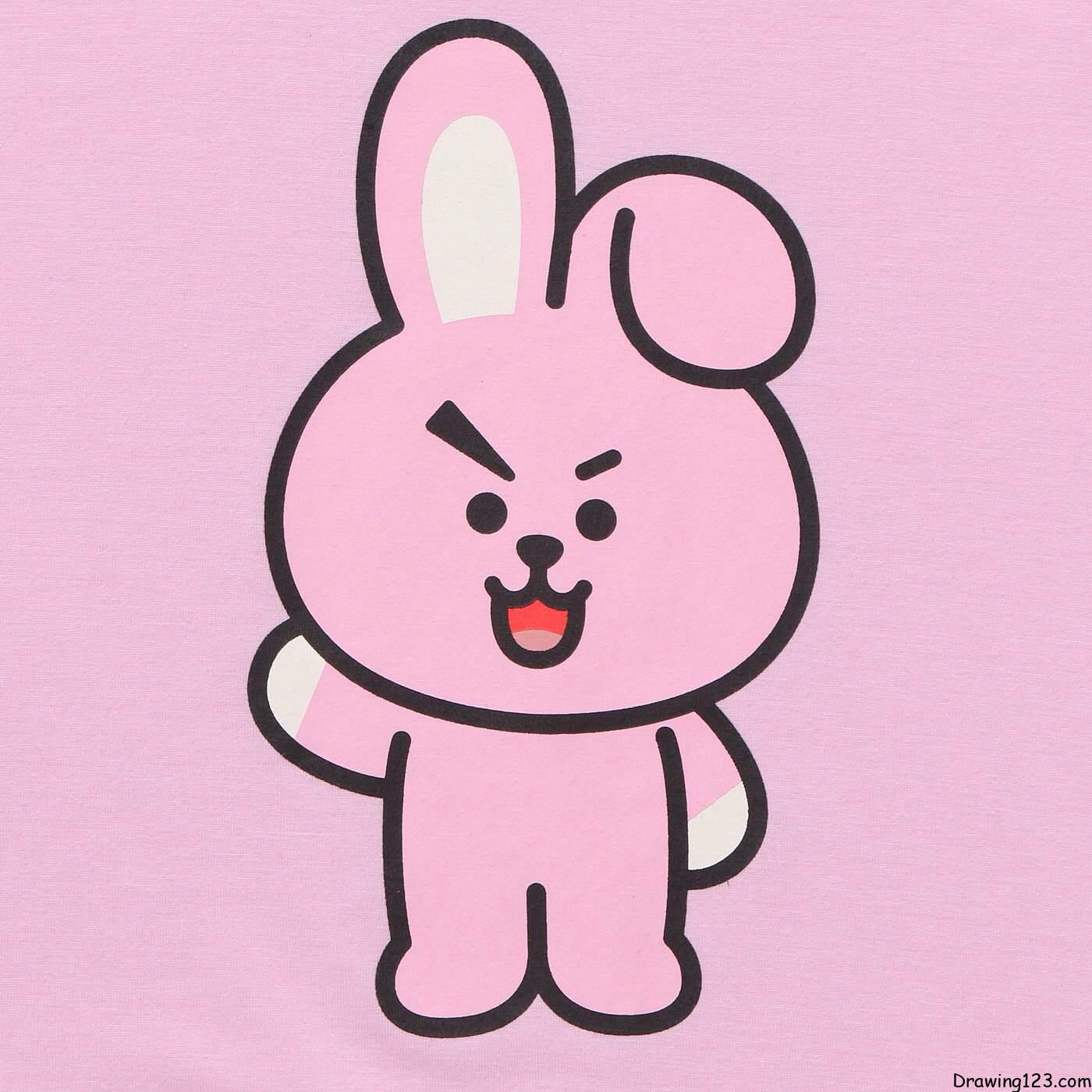 Jak Nakreslit bt21-cooky-drawng-step-8