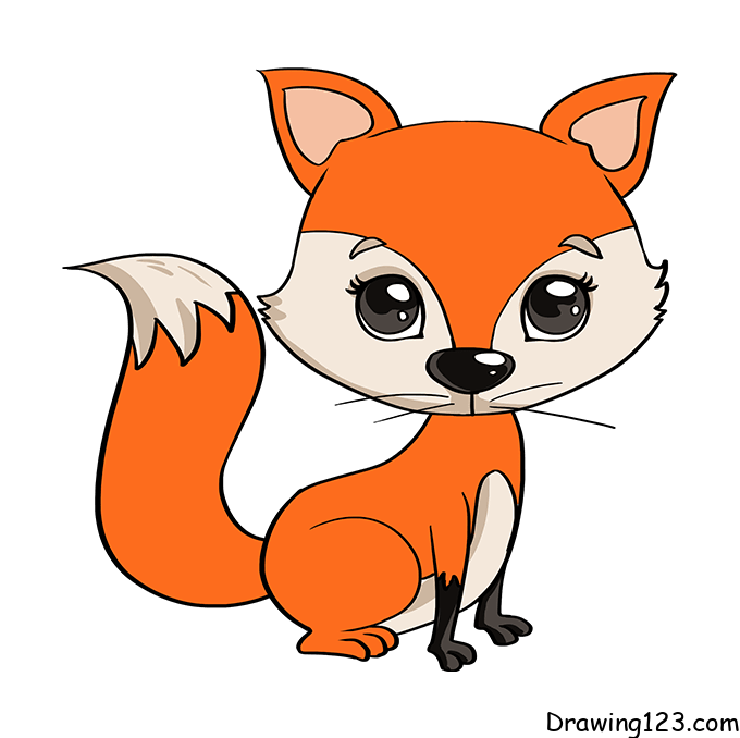 Jak Nakreslit fox-drawing-step-7