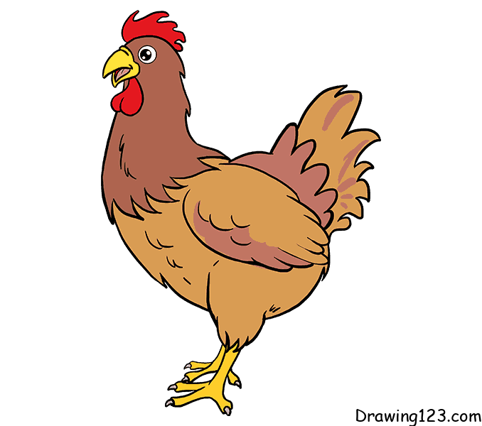 Jak Nakreslit Kuře