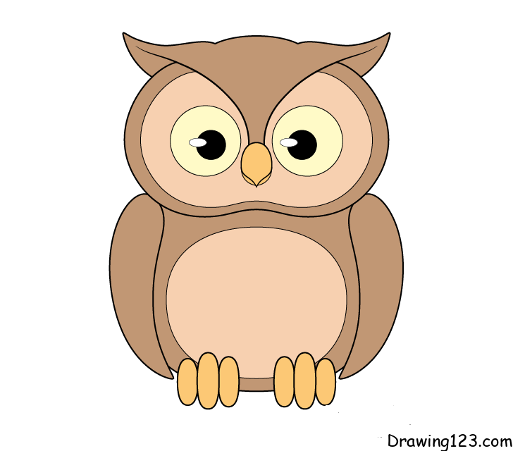 Jak Nakreslit owl-drawing-step-9