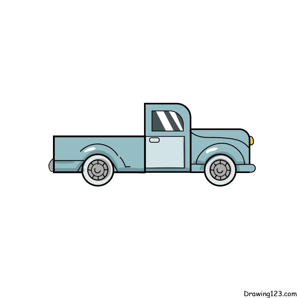 Jak Nakreslit truck-drawing-step-6