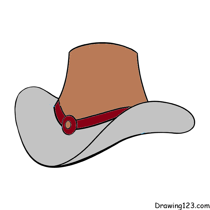 Jak Nakreslit Kovbojský klobouk