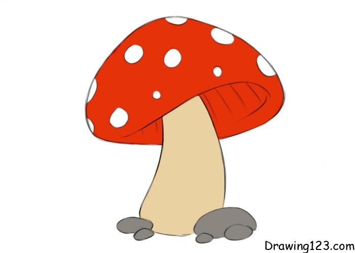 Jak Nakreslit mushroom-drawing-step-5