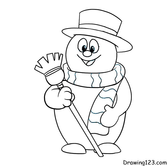 Jak Nakreslit snowman-drawing-step-12