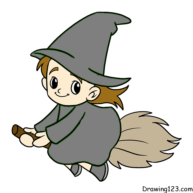 Jak Nakreslit witch-drawing-step-10