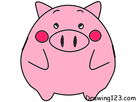 Jak Nakreslit Pig-drawing-step-7