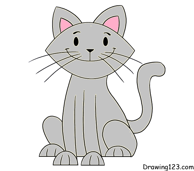 Jak Nakreslit cat-drawing-step-9
