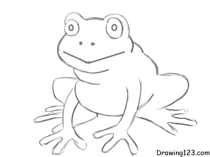 Jak Nakreslit frog-drawing-step-7