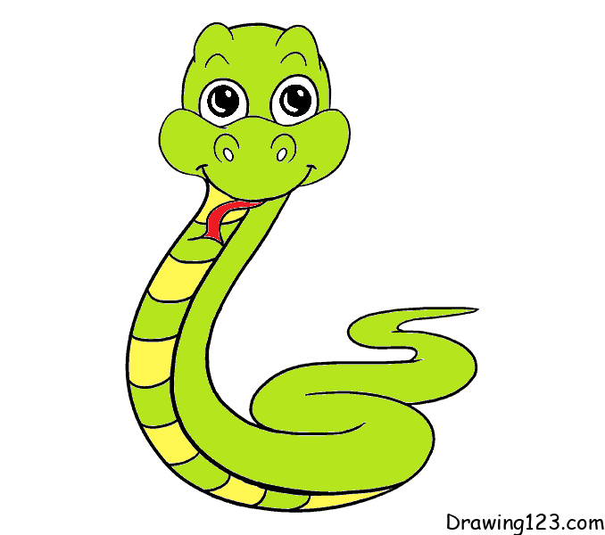 Jak Nakreslit snake-drawing-step-10