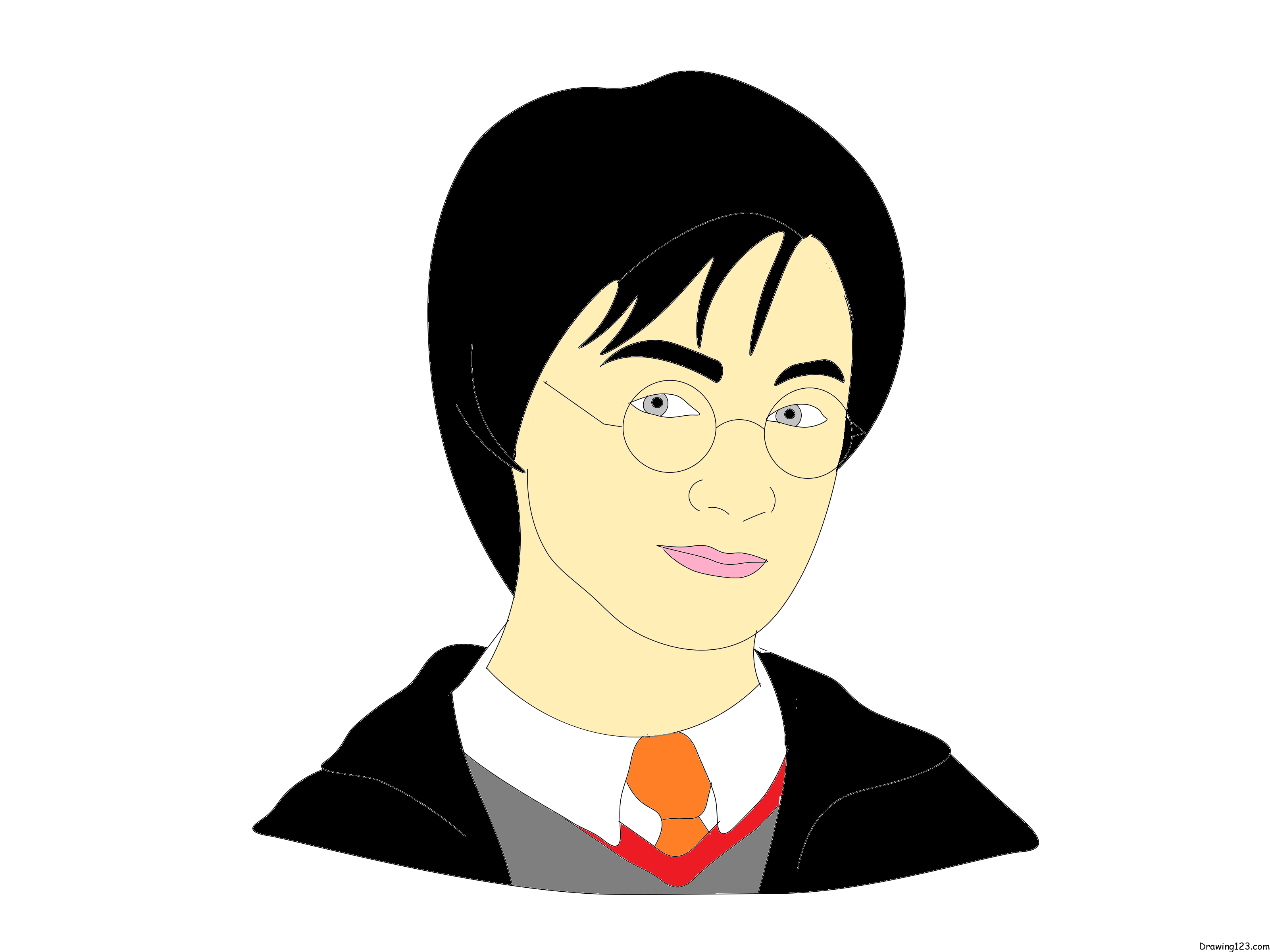 Jak Nakreslit Harry-potter-drawing-step-8