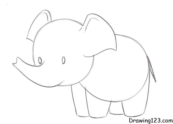 Jak Nakreslit elephant-drawing-step-8