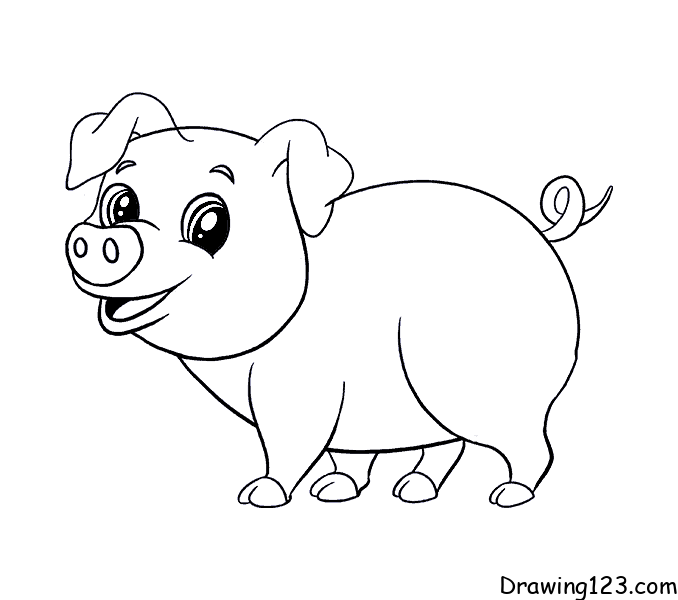 Jak Nakreslit pig-drawing-step-10