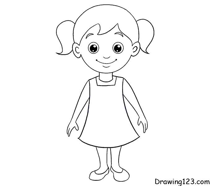 Jak Nakreslit girl-drawing-step-10