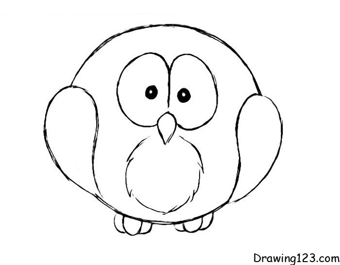 Jak Nakreslit owl-drawing-step-5