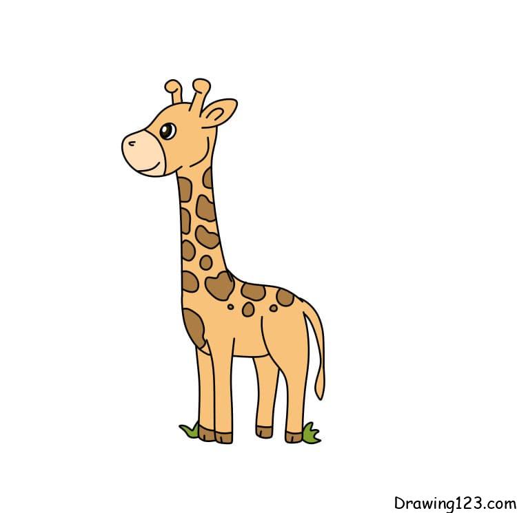 Jak Nakreslit drawing giraffe -step