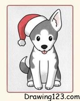 Jak Nakreslit Christmas Puppy Drawing Idea