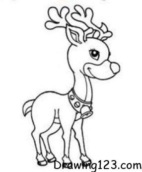 Jak Nakreslit Christmas Reindeer Drawing Idea 2