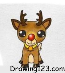 Jak Nakreslit Christmas Reindeer Drawing Idea 3