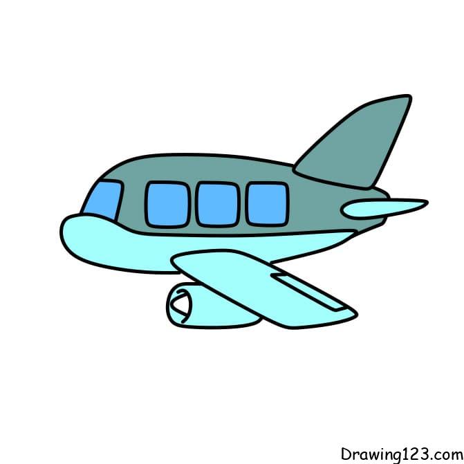 Jak Nakreslit drawing-an-airplane-step-7-2