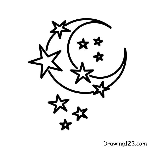 Jak Nakreslit drawing-moon-step5-4