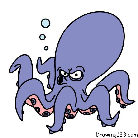 Jak Nakreslit drawing-octopus-step-9