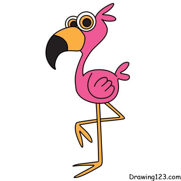 Jak Nakreslit Drawing-a-flamingo-step-9-1