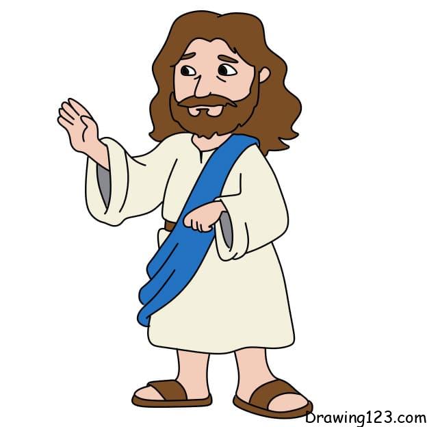 Jak Nakreslit drawing-jesus-step-12