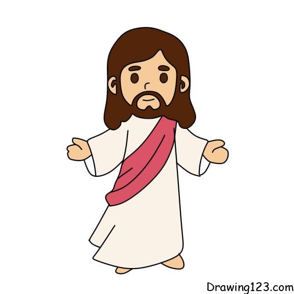 Jak Nakreslit drawing-jesus-step-9-2