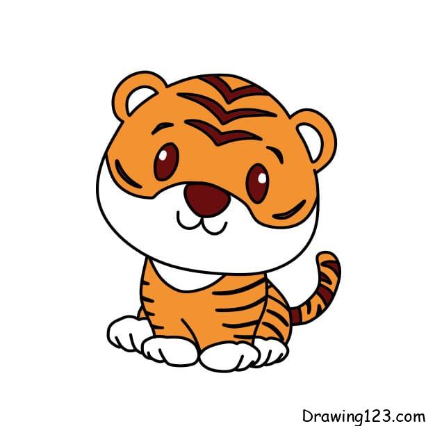 Jak Nakreslit drawing-tiger-step-10