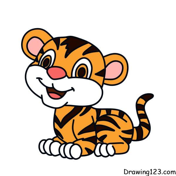 Jak Nakreslit drawing-tiger-step-11