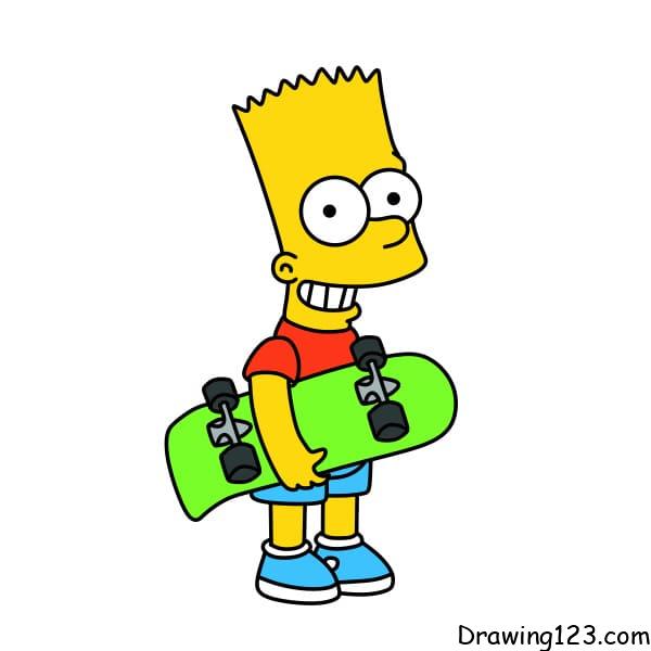 Jak Nakreslit Drawing-Bart-Simpson-step-10-2