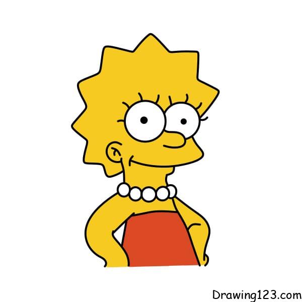 Jak Nakreslit Drawing-Lisa-Simpson-step-8-1