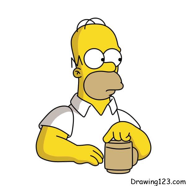 Jak Nakreslit drawing-Homer-Simpson-step-10-1