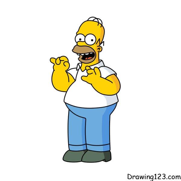 Jak Nakreslit drawing-Homer-Simpson-step-11-4