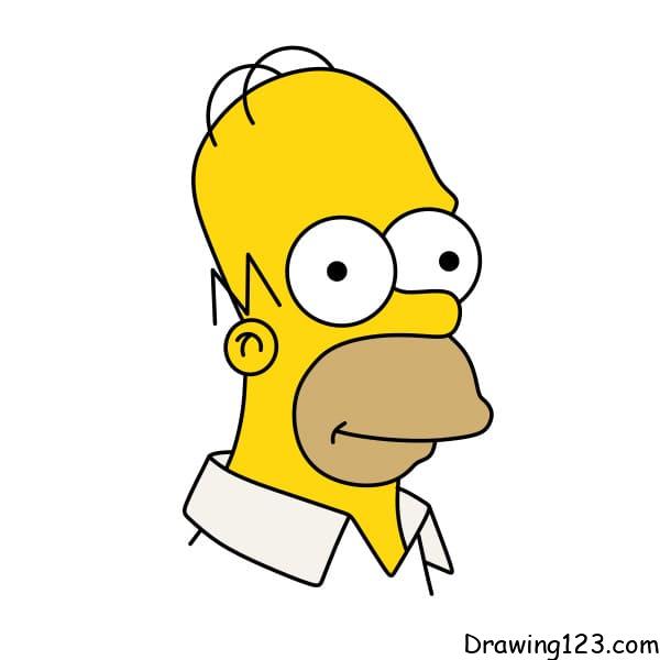 Jak Nakreslit drawing-Homer-Simpson-step-7-1