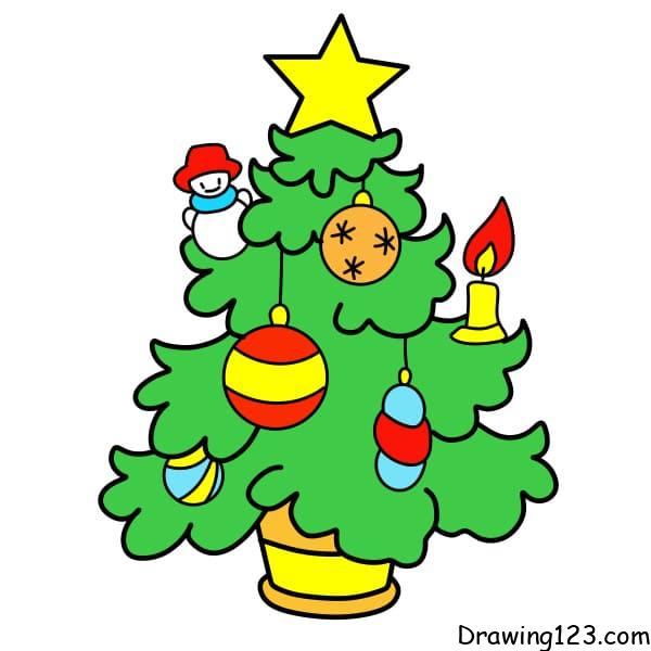 Jak Nakreslit drawing-a-christmas-tree-step-10