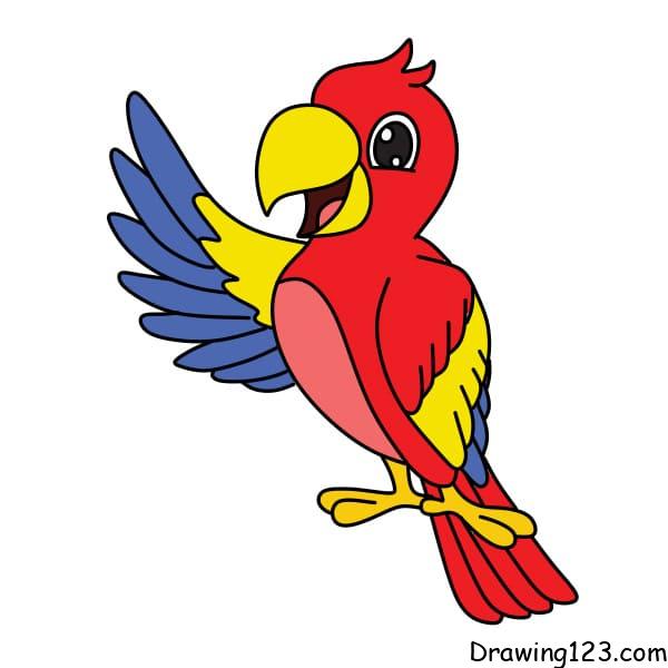 Jak Nakreslit Papouška