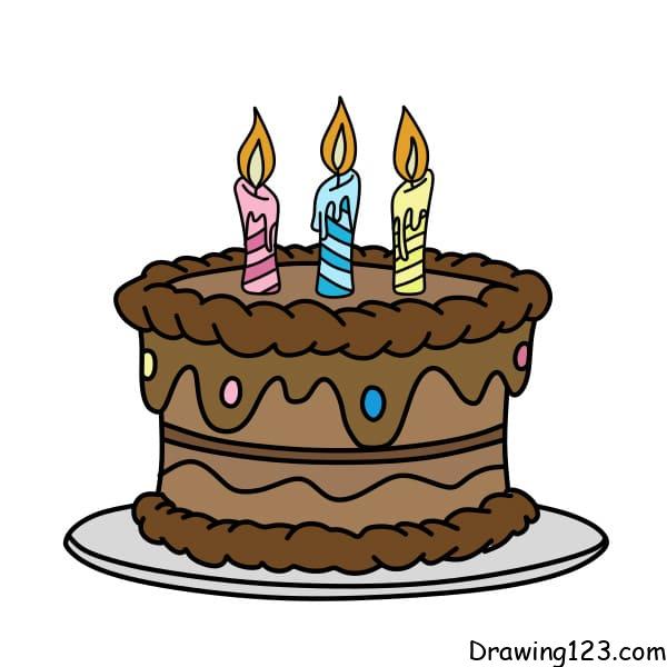 Jak Nakreslit drawing-birthday-cake-step-10