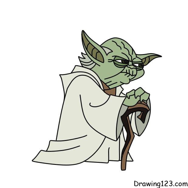 Jak Nakreslit drawing-Yoda-character-step-12