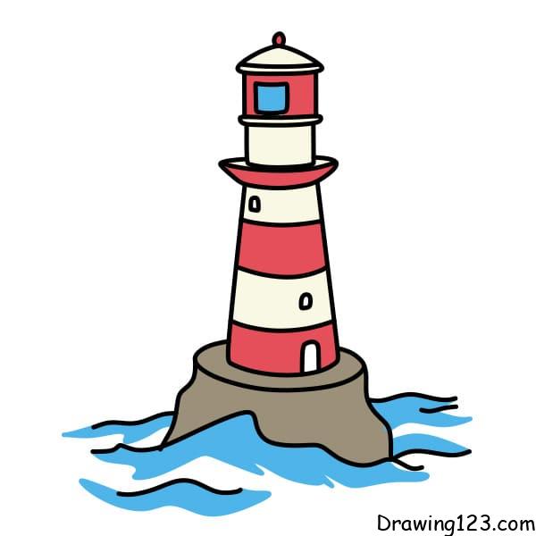 Jak Nakreslit drawing-lighthouse-step-8