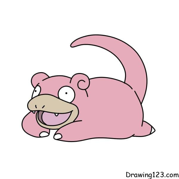 Jak Nakreslit Drawing-slowpoke-pokemon-step-9-1