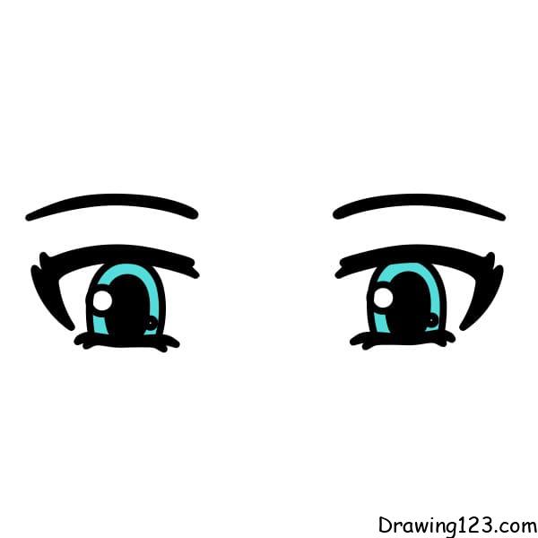 Jak Nakreslit drawing-shy-eyes-step-5